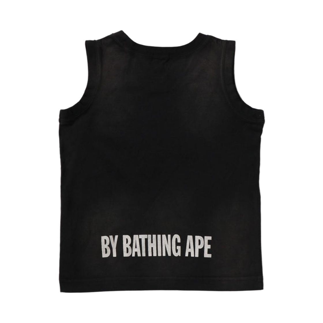 (키즈) 베이프 에이프 페이스 워시드 이펙트 탱크탑 블랙((Kids) BAPE Ape Face Washed Effect Tank Top Black) - 2