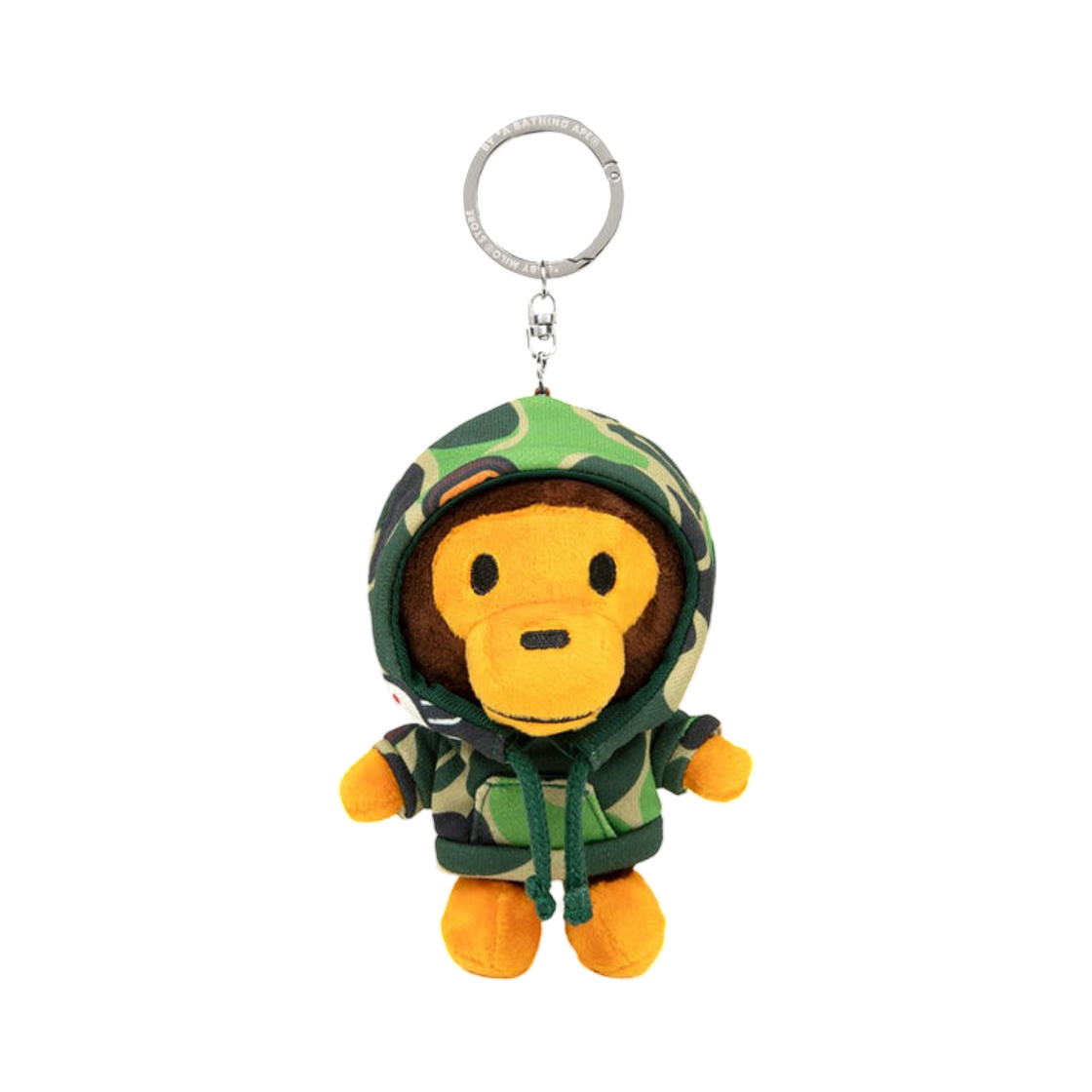 - BAPE Baby Milo Plush Doll Milo All Friends Camo Hoodie Keychain Green