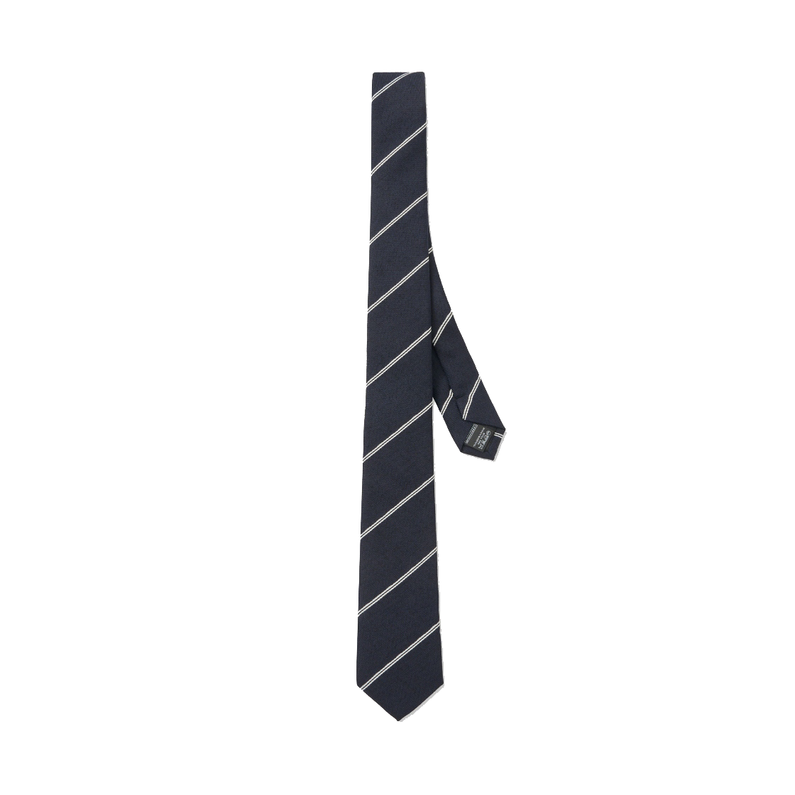TNNE6E101N2 TNGT Wool Blended Regimental Slim Tie Dark Navy