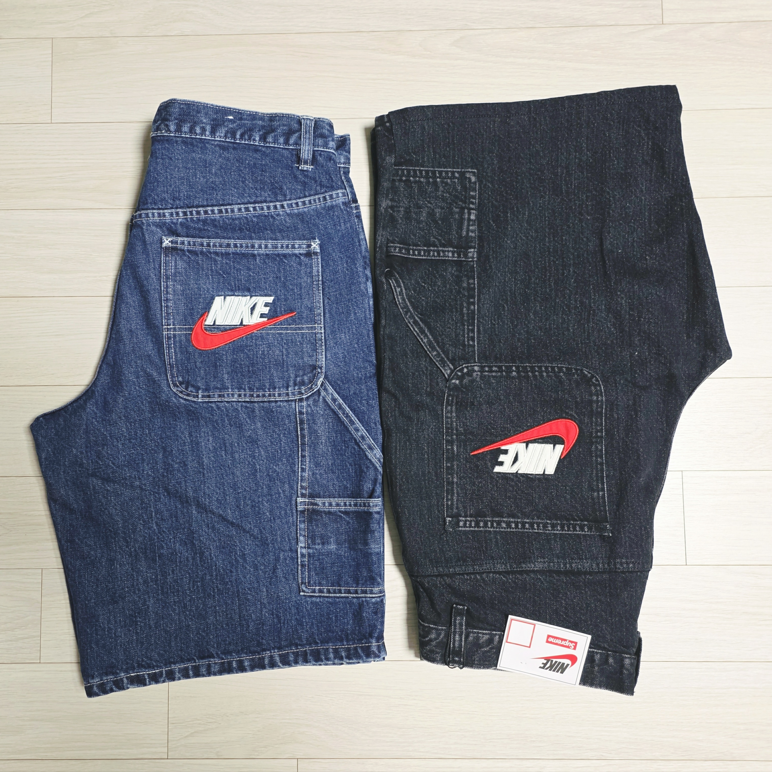 Supreme x Nike Denim Short Black - 24SS, Supreme x Nike Denim Short Indigo - 24SS 착용 스타일 - 2