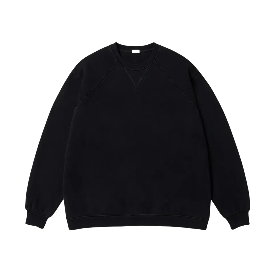 아프레쎄 빈티지 더블 V 스웨트셔츠 블랙 - 26SS(A.Presse Vintage Double V Sweatshirt Black - 26SS)