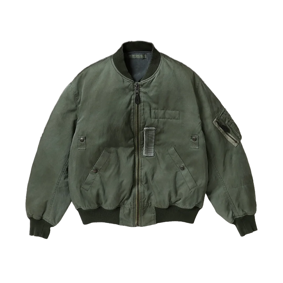 아프레쎄 빈티지 실크 라이트 B-15C 플라이트 자켓 세이지 - 26SS(A.Presse Vintage Silk Light B-15C Flight Jacket Sage - 26SS)