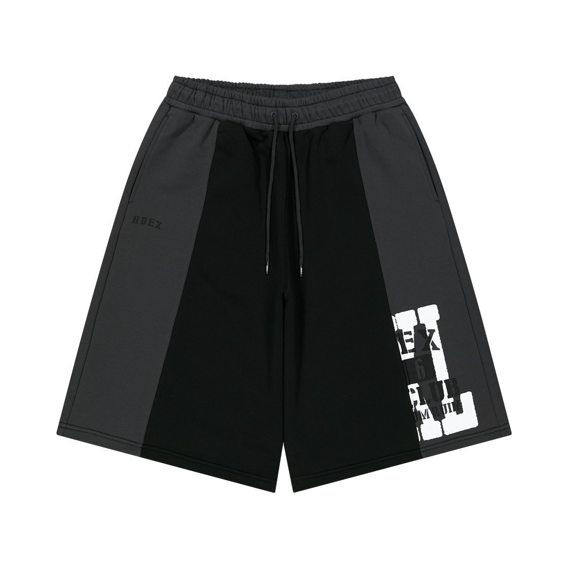 H3AM1ULMS030BK HDEX Lift Damage Block Sweat Shorts Black