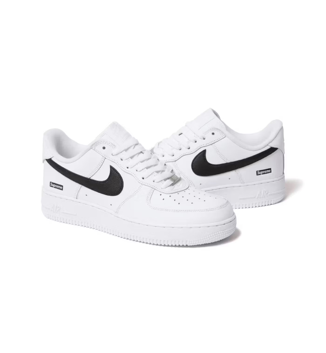 Nike x Supreme Air Force 1 Low Black, Nike x Supreme Air Force 1 Low White 착용 스타일 - 2