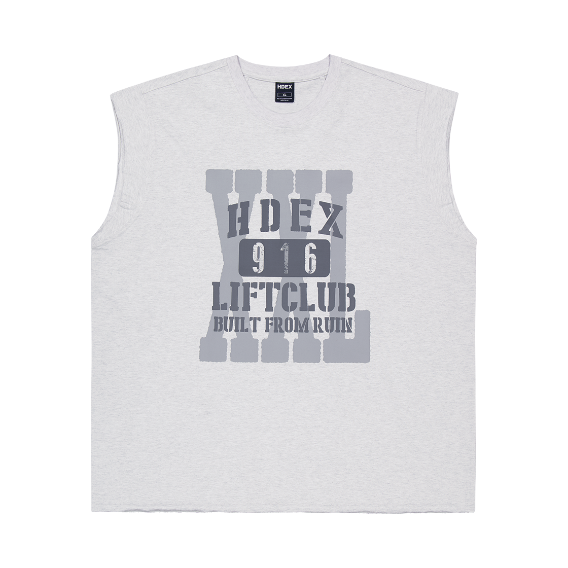 H3AM1MLSL13MWH HDEX Lift Cap Damage Sleeveless Melange White