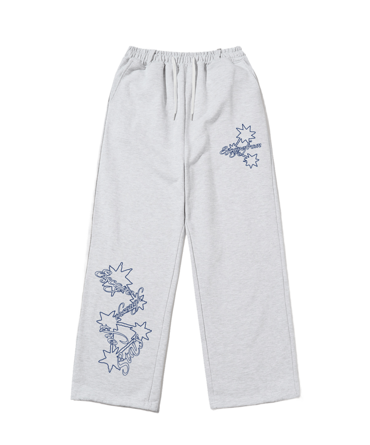 이스케이프프롬 링크드스타 프린트 스웻팬츠 화이트멜란지(Escapefrom Linked Star Print Sweatpants)