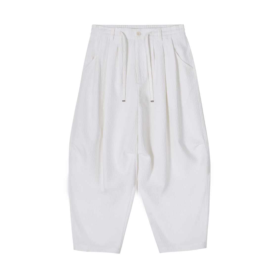 SI2PT212WH SONGZIO HOMME Knee Fold Balloon Pants White
