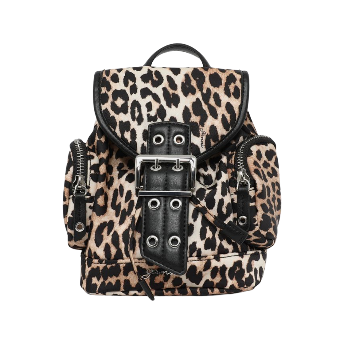 가니 레오파드 버키 백팩 아몬드 밀크(Ganni Leopard Bucky Backpack Almond Milk)