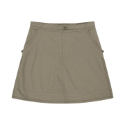 COYSEIO Raw Edge Cotton Skirt Ash Brown