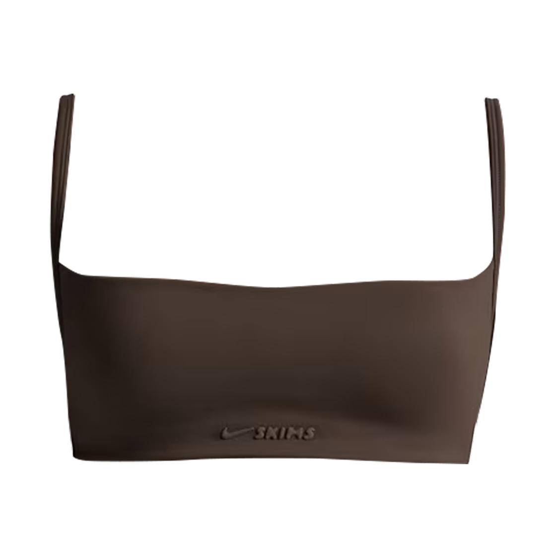 (W) 나이키스킴스 매트 얇은 스트랩 마이크로 브라 NSKM 다크 세피아((W) NikeSKIMS Matte Thin Strap Micro Bra NSKM Dark Sepia)