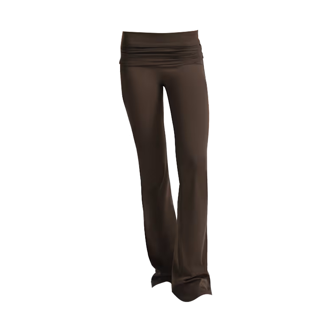 (W) 나이키스킴스 매트 플레어 폴드 오버 웨이스트밴드 팬츠 NSKM 다크 세피아((W) NikeSKIMS Matte Flare Fold-Over Waistband Pants NSKM Dark Sepia)