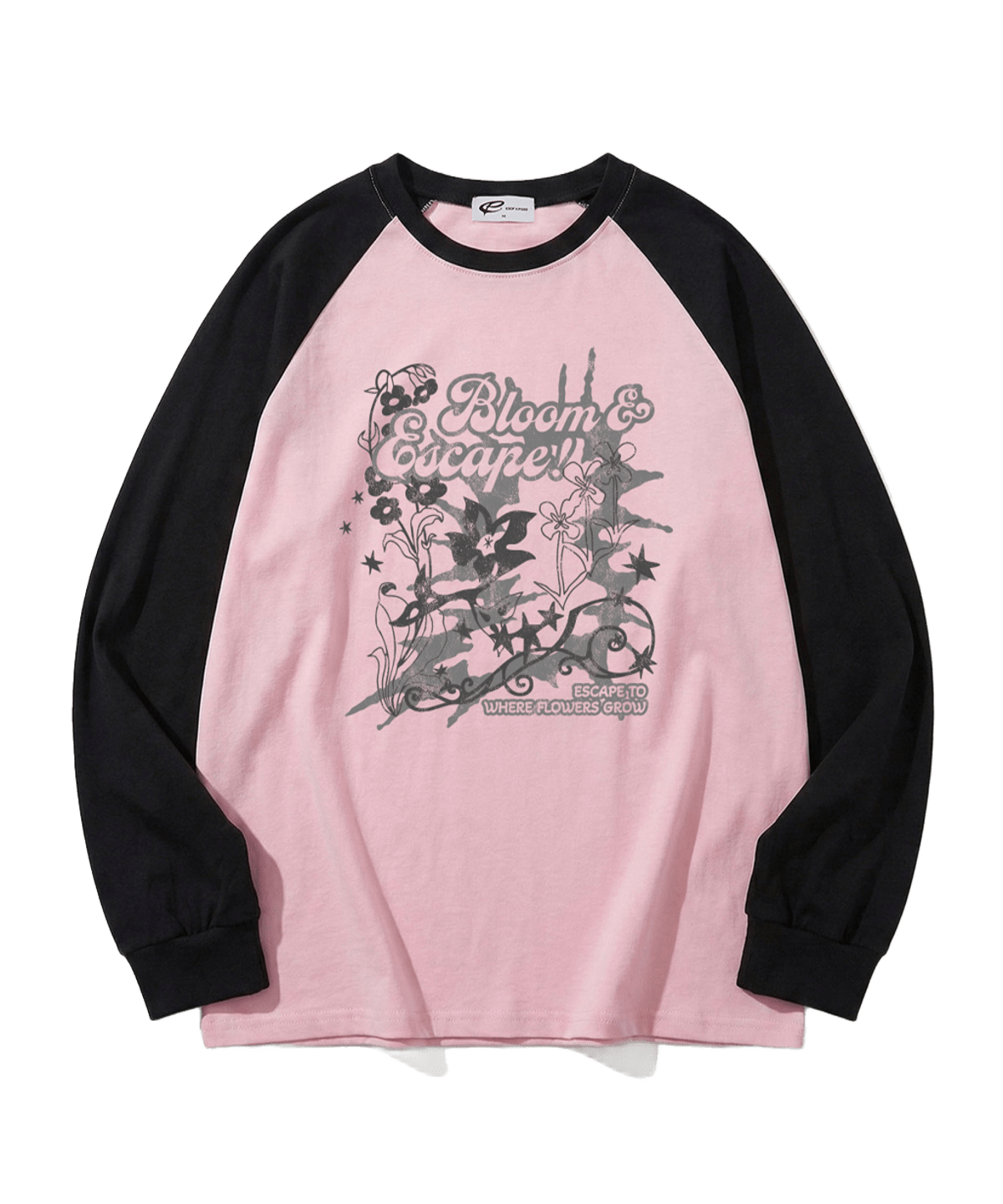 E261LS041PN Escapefrom Bloom ESCF Print Semi-Overfit Long Sleeve