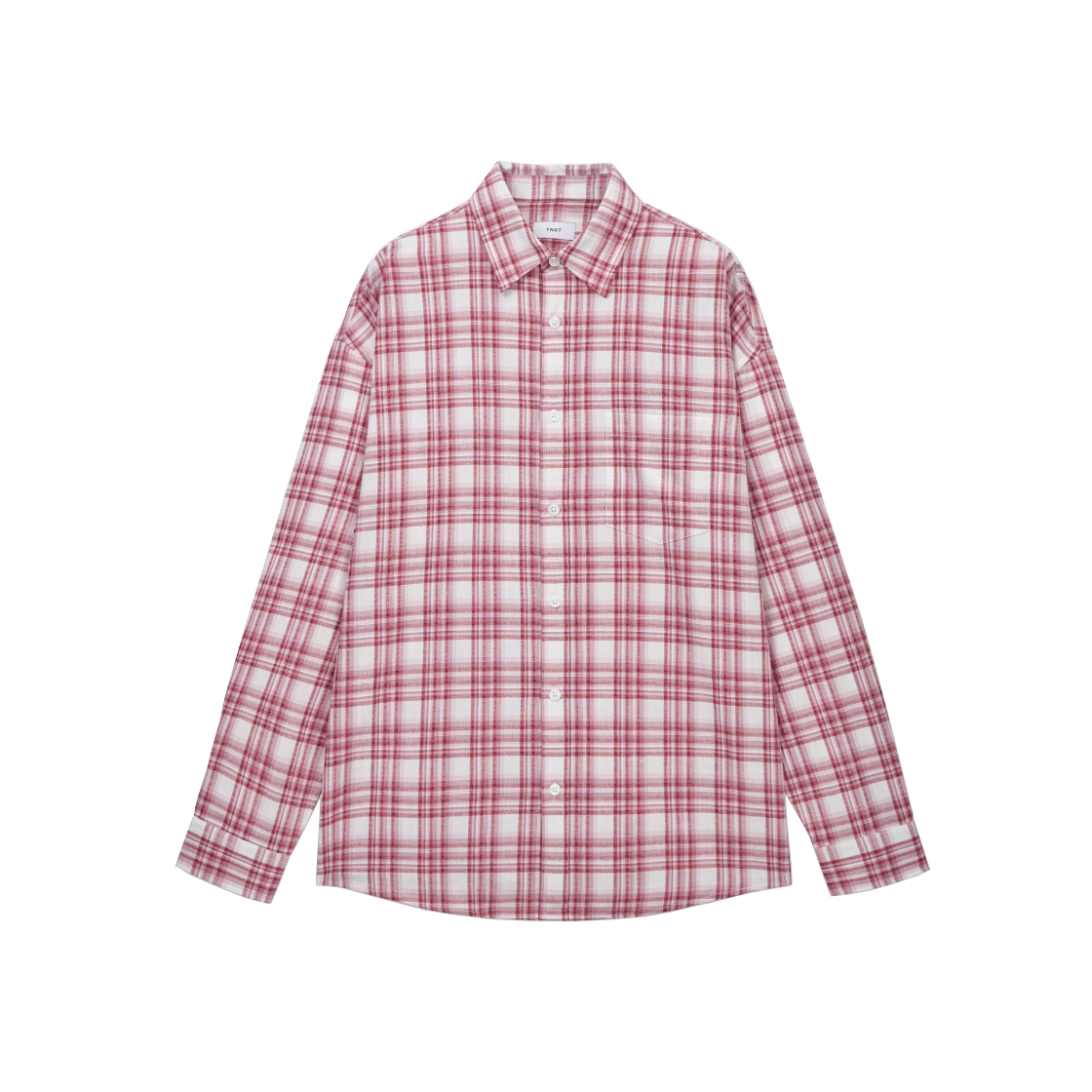 TNSH6E107R2 TNGT Vintage Seersucker Check Shirt Red