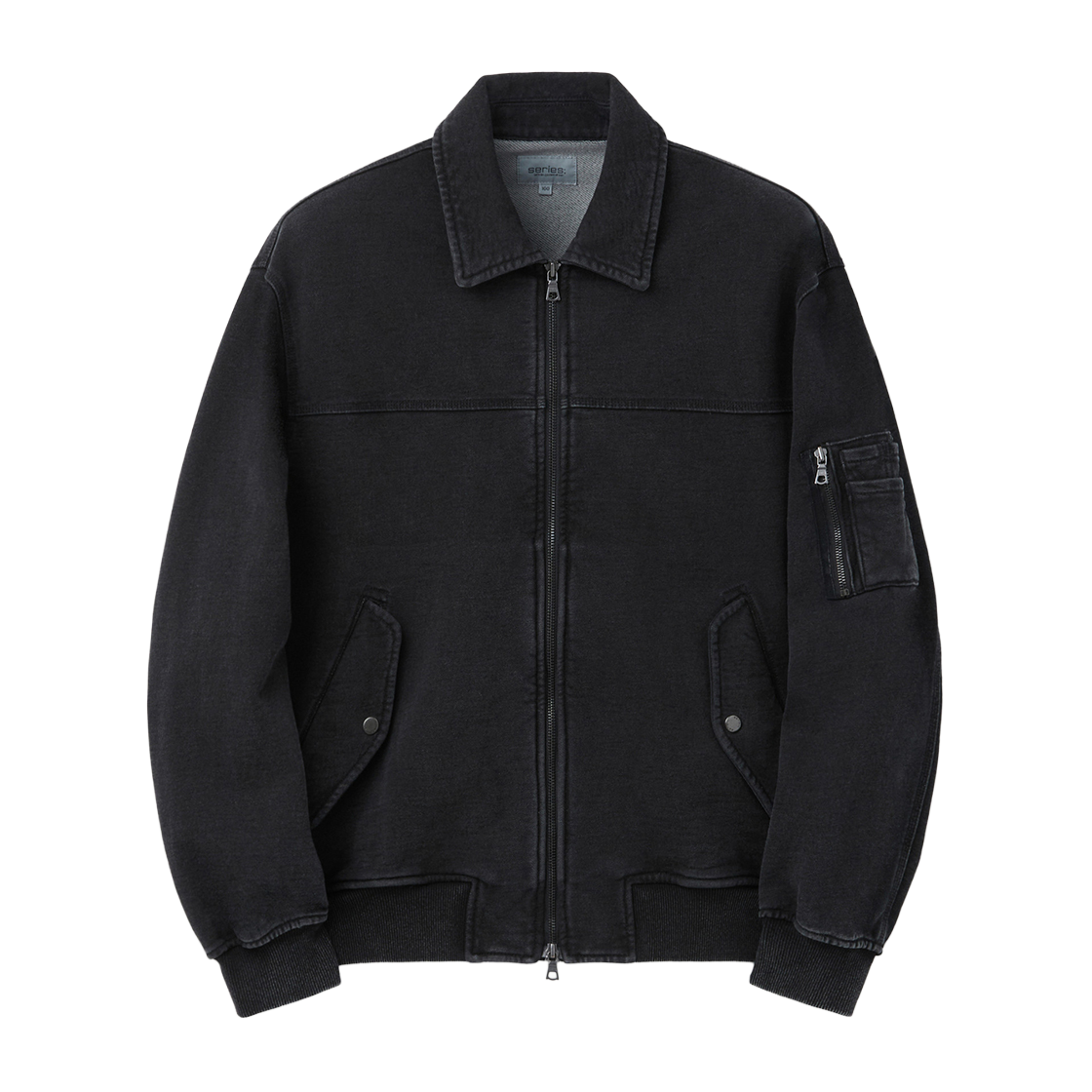 시리즈 플라이트 집업 자켓 차콜(SERIES Flight Zip-Up Jacket Charcoal)