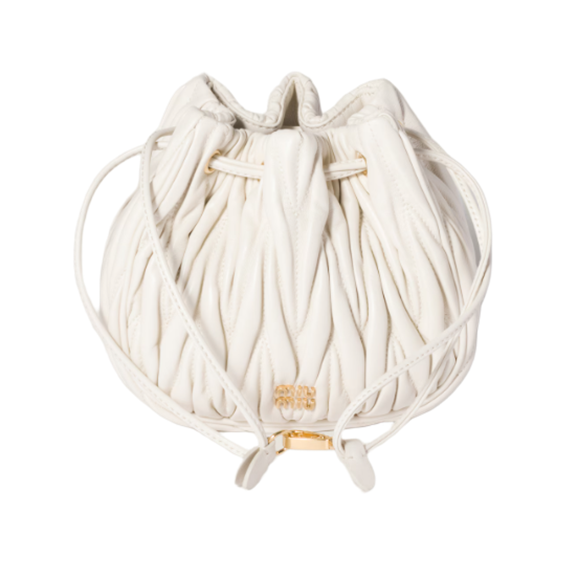5ND022-AFPP-F0009 Miu Miu Nappa Leather Pouch White