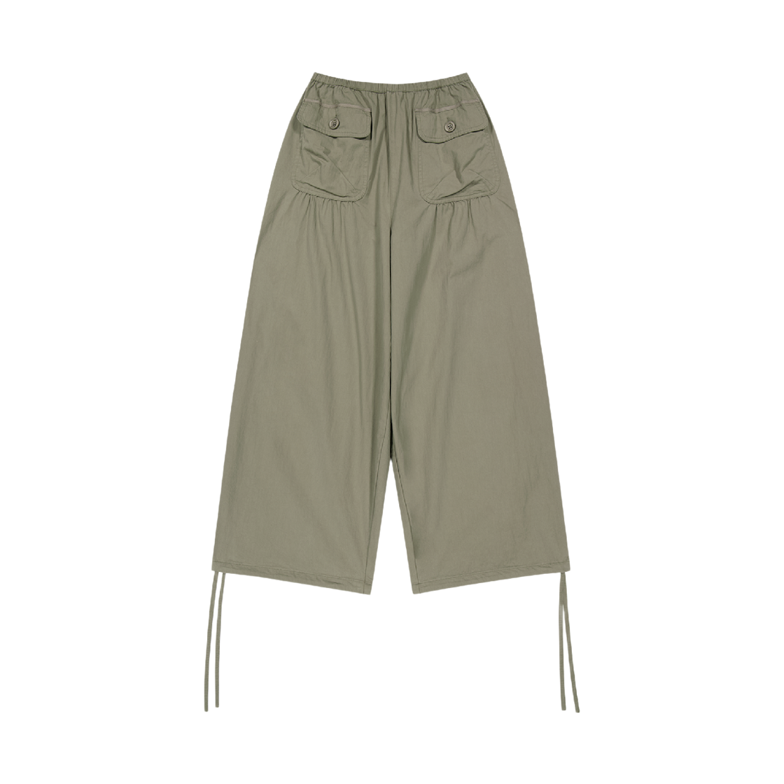 코이세이오 셔링 토비 팬츠 카키(COYSEIO Shirring Tobi Pants Khaki)