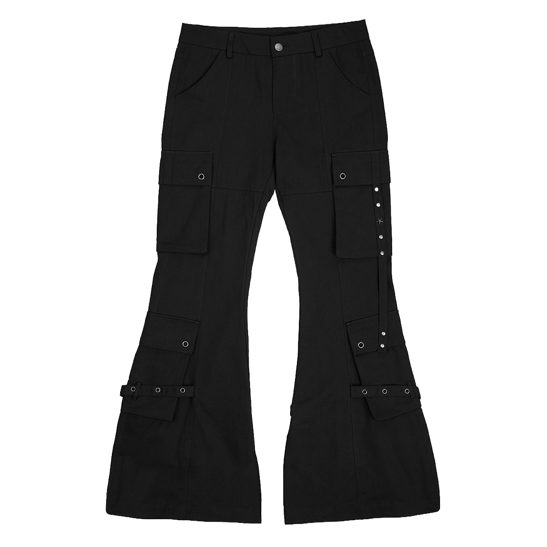 러프넥 부츠컷 카고 스트랩 팬츠 블랙(Roughneck Bootcut Cargo Strap Pants Black)
