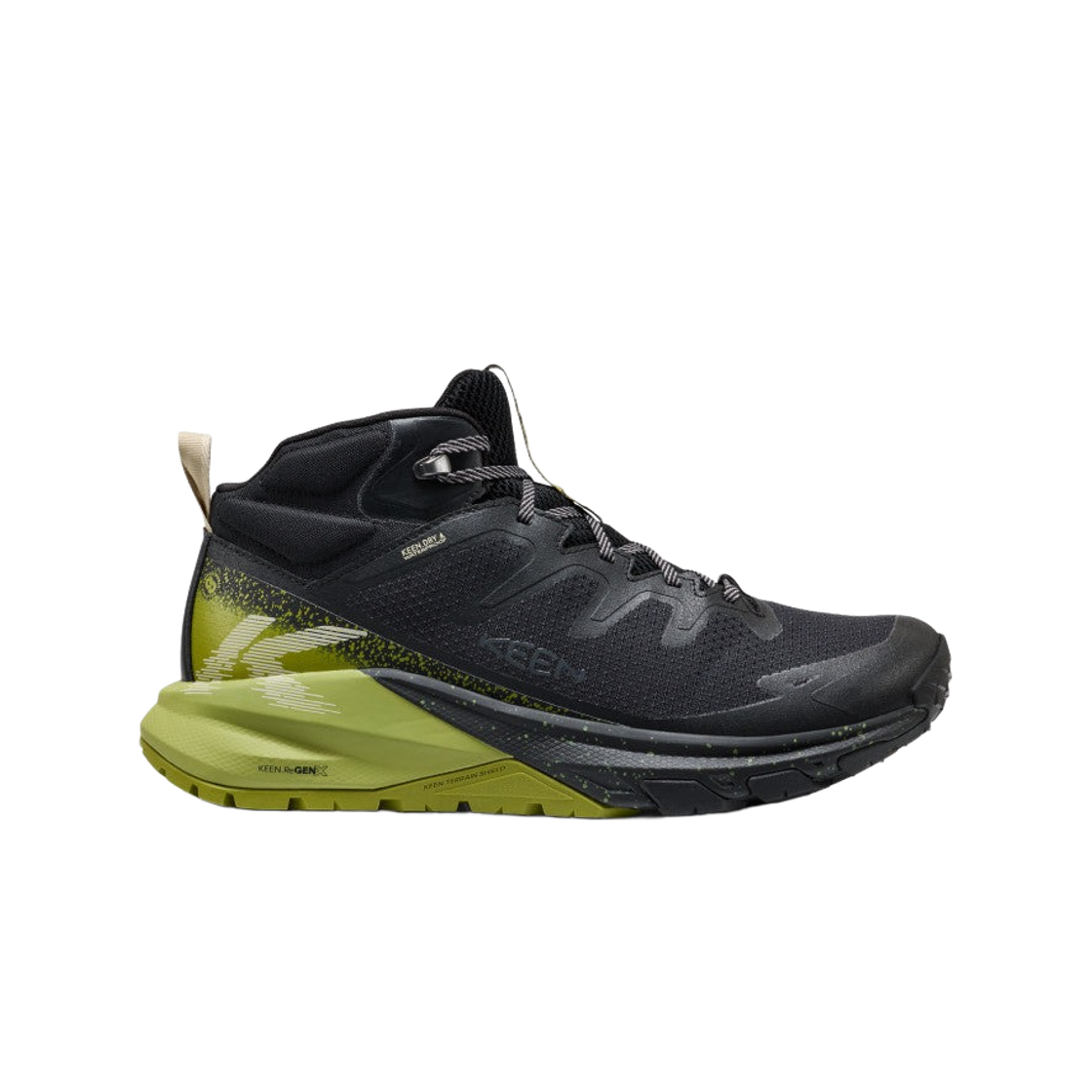 킨 타기 에이펙스 워터프루프 하이킹 부츠 블랙 골든 사이프러스(Keen Targhee Apex Waterproof Hiking Boot Black Golden Cypress)