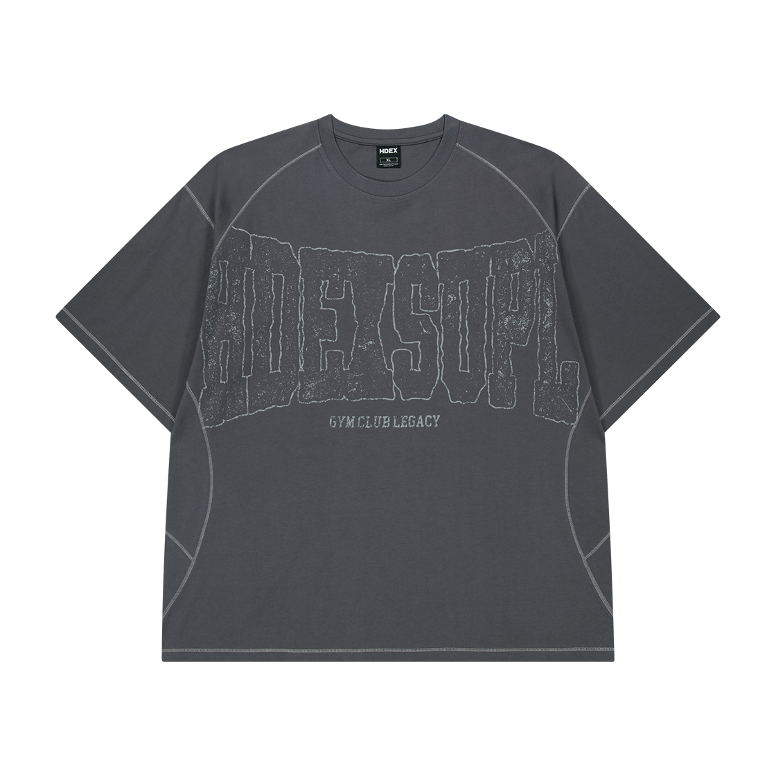 H3AM1MLTS120CH HDEX Mega Wide Short Sleeve Charcoal