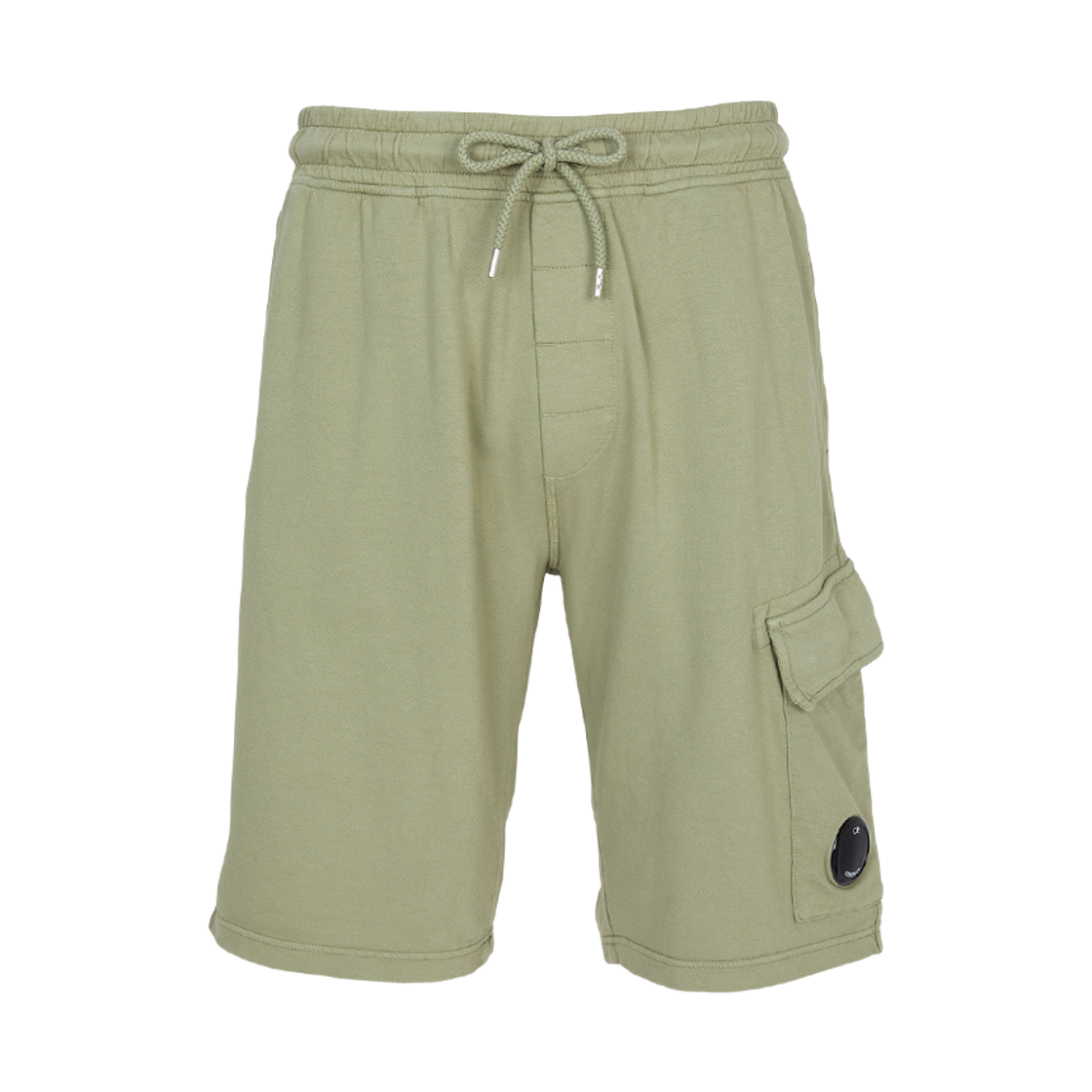 20CMSB704A002246G610 C.P. Company Light Fleece Lens Shorts Gray Green - 26SS