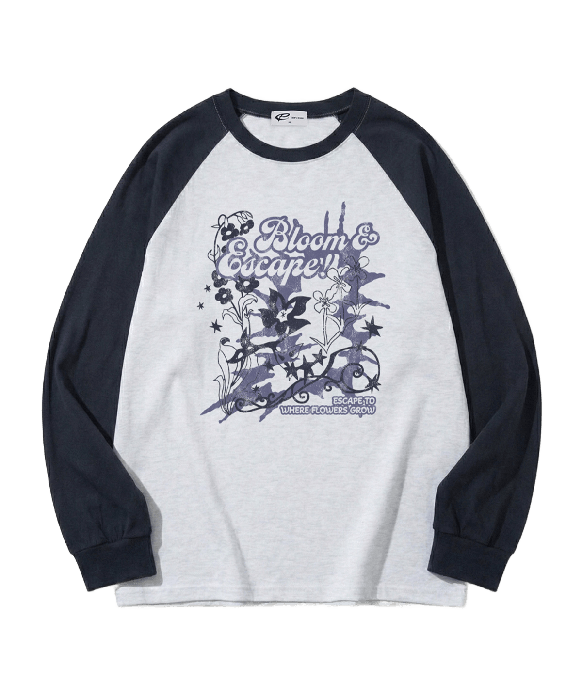 E261LS039NV Escapefrom Bloom ESCF Print Long Sleeve