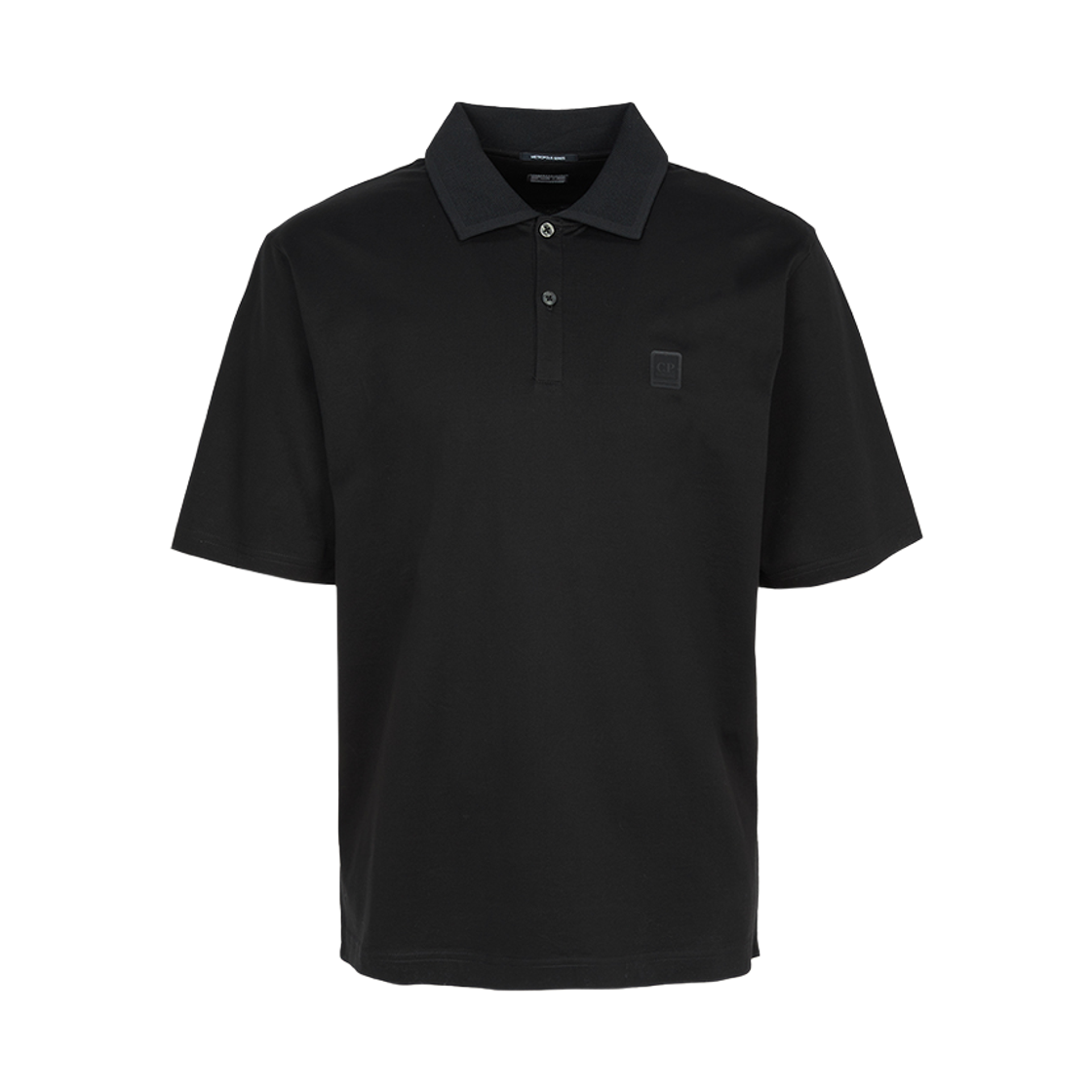 20CLPL020A006370W999 C.P. Company Collar Short Sleeve T-Shirt Black - 26SS