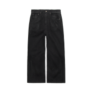 Polyteru Loosed Coated Jeans Soft Coated Black