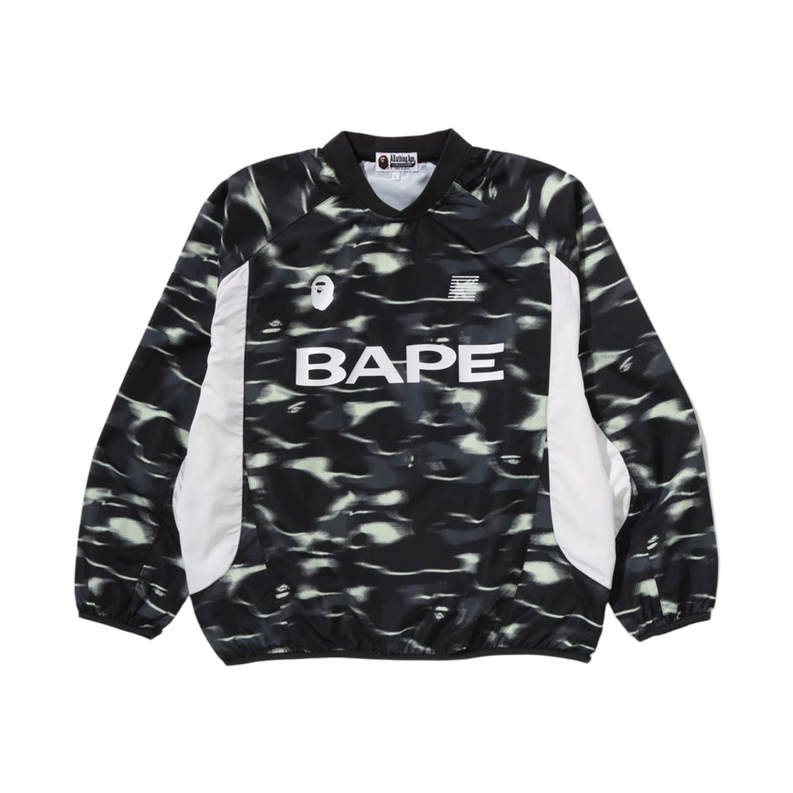 - BAPE Screen Camo Football Logo Relaxed Fit Crewneck Sweatshirt Black