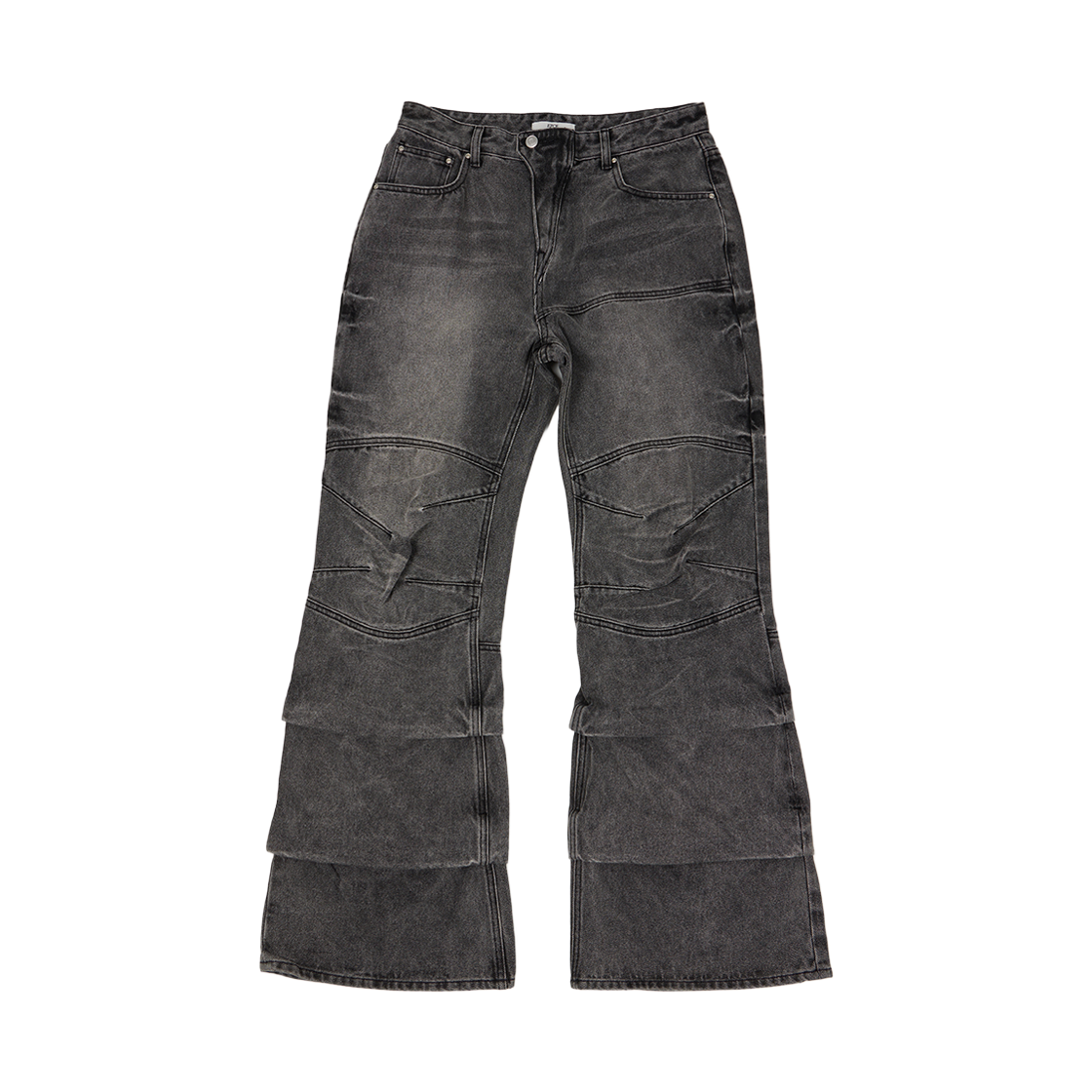 ET2601PT03BK [더블적립] ETCE Stacking Flare Denim Pants Gray