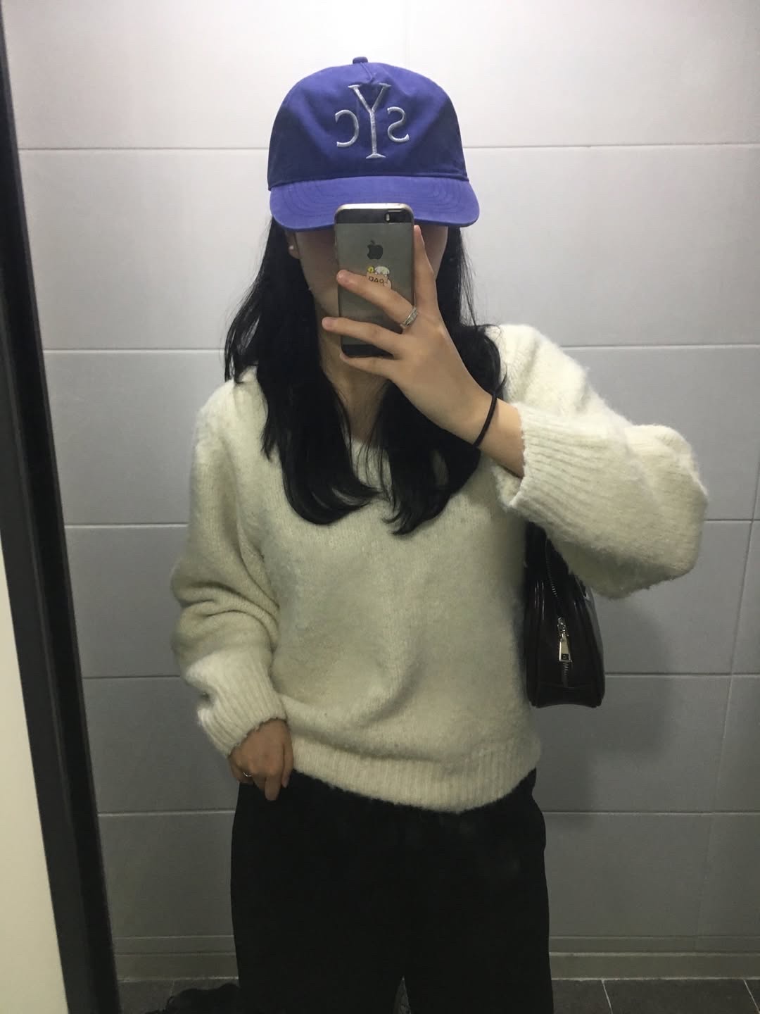Sunday Ceremony Syc Logo 5 Panel Cotton Cap - Blue 착용 스타일 - 1