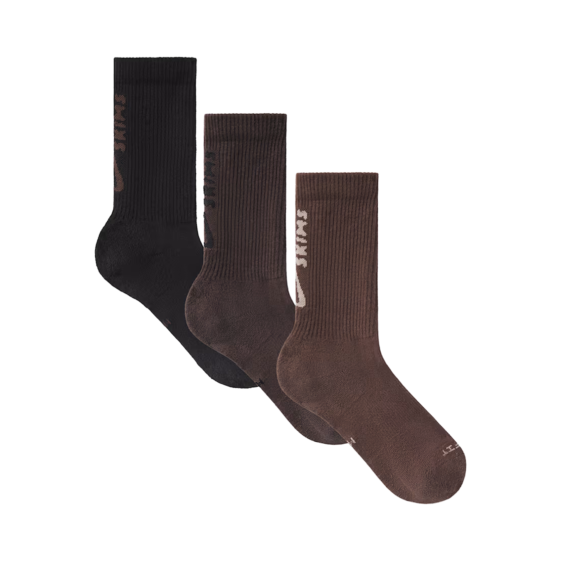 나이키스킴스 드라이 핏 크루 삭스 멀티컬러 NSKM 피닉스 NSKM 다크 세피아 (3개입)(NikeSKIMS Dri-FIT Crew Socks Multi-Color NSKM Phoenix NSKM Dark Sepia (3 Pack))