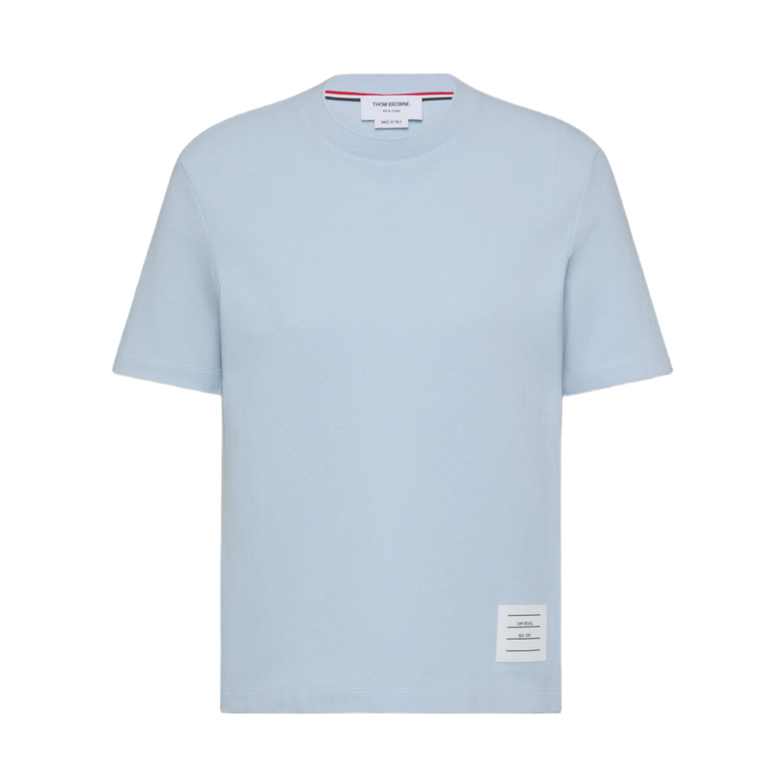 FJS207A-00050-480 (W) Thom Browne Classic Pique 4-Bar T-Shirt Light Blue