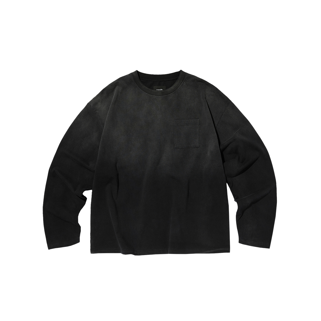 SDFSTO127WB Suade Pocket Cropped Long Sleeve Washing Black