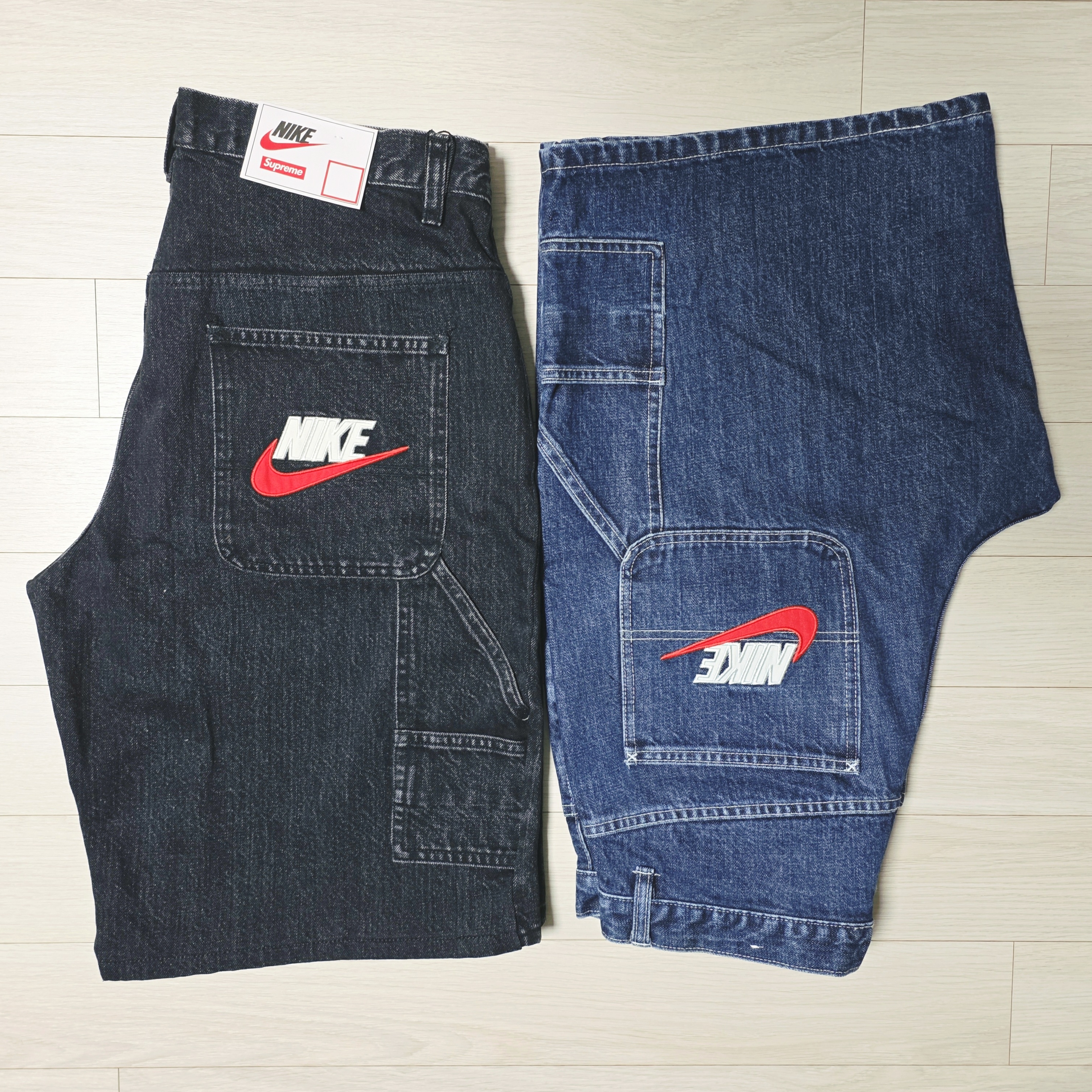 Supreme x Nike Denim Short Black - 24SS, Supreme x Nike Denim Short Indigo - 24SS 착용 스타일 - 1