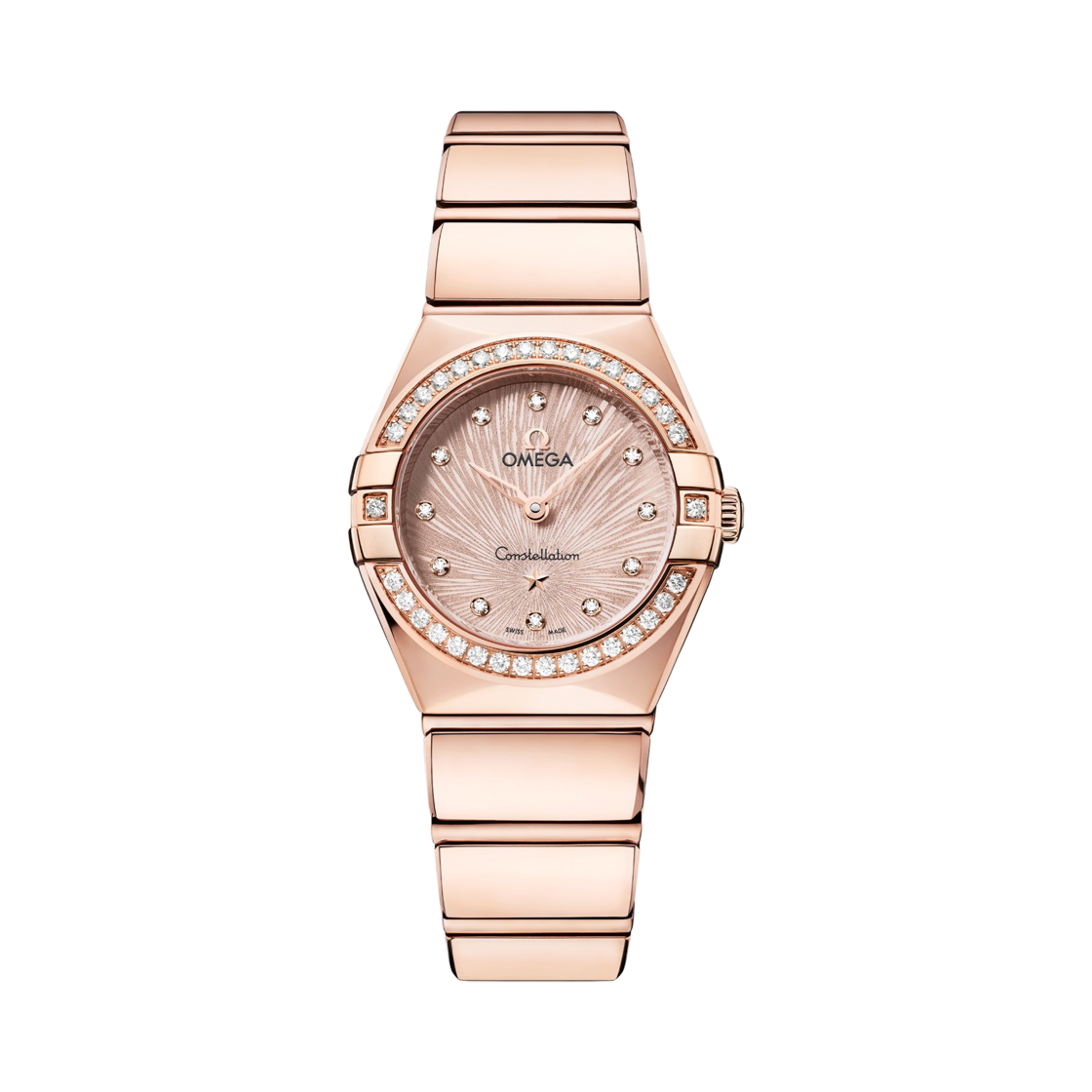 (W) 오메가 컨스텔레이션 쿼츠 25mm 세드나 골드 실버 로즈 다이아몬드((W) Omega Constellation Quartz 25mm Sedna Gold Silver Rose Diamond) - 1