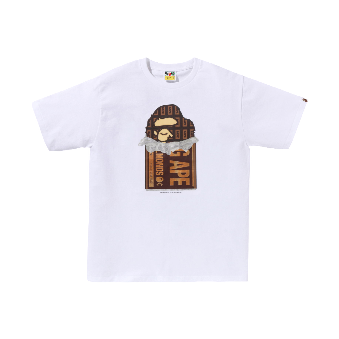 베이프 초콜릿 바 에이프 헤드 티셔츠 화이트(BAPE Chocolate Bar Ape Head T-Shirt White) - 1
