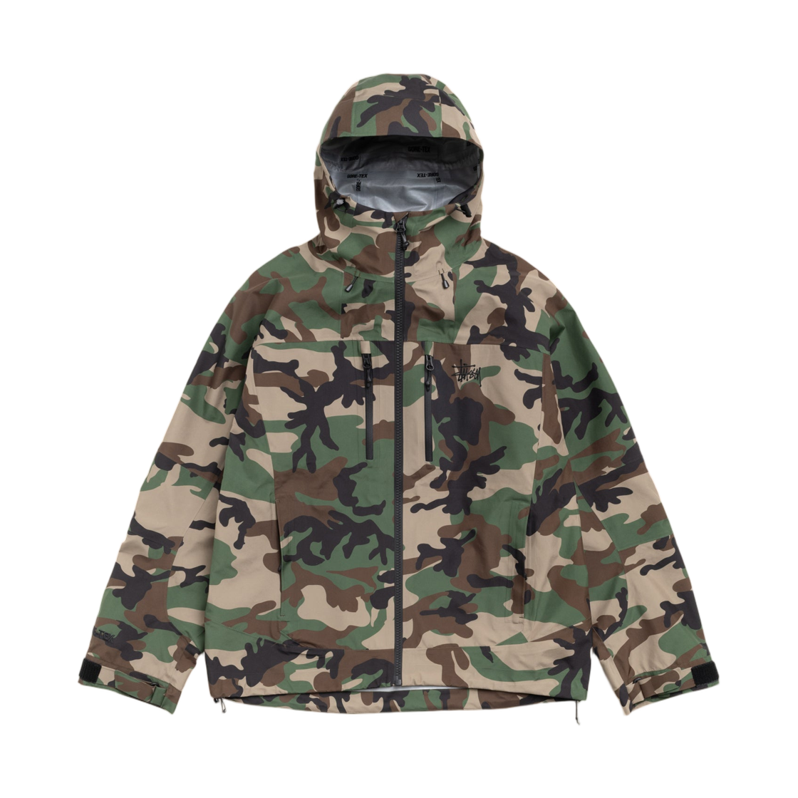 스투시 고어텍스 가이드 쉘 자켓 우드랜드 카모