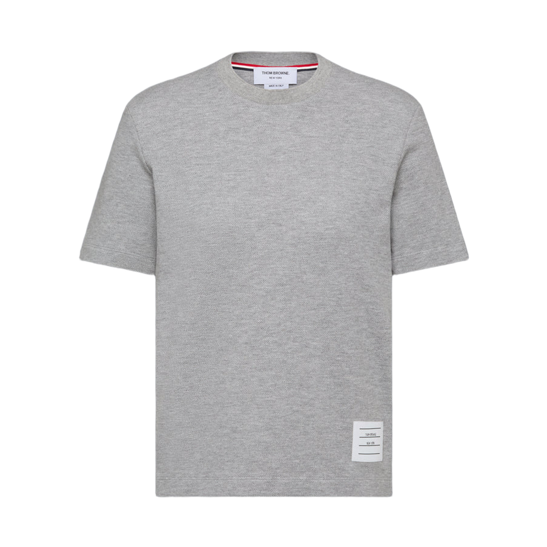 FJS207A-00050-055 (W) Thom Browne Classic Pique 4-Bar T-Shirt Light Grey
