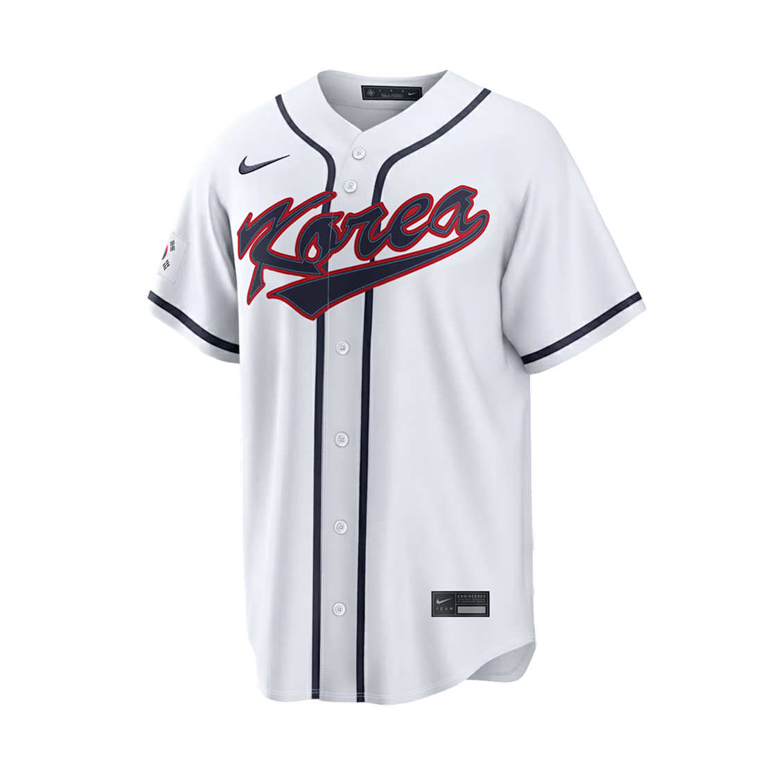 RE260GZUWBK-UFA Nike Korea National Baseball Team 2026 World Baseball Classic Stadium Jersey White (Non Marking Ver.)