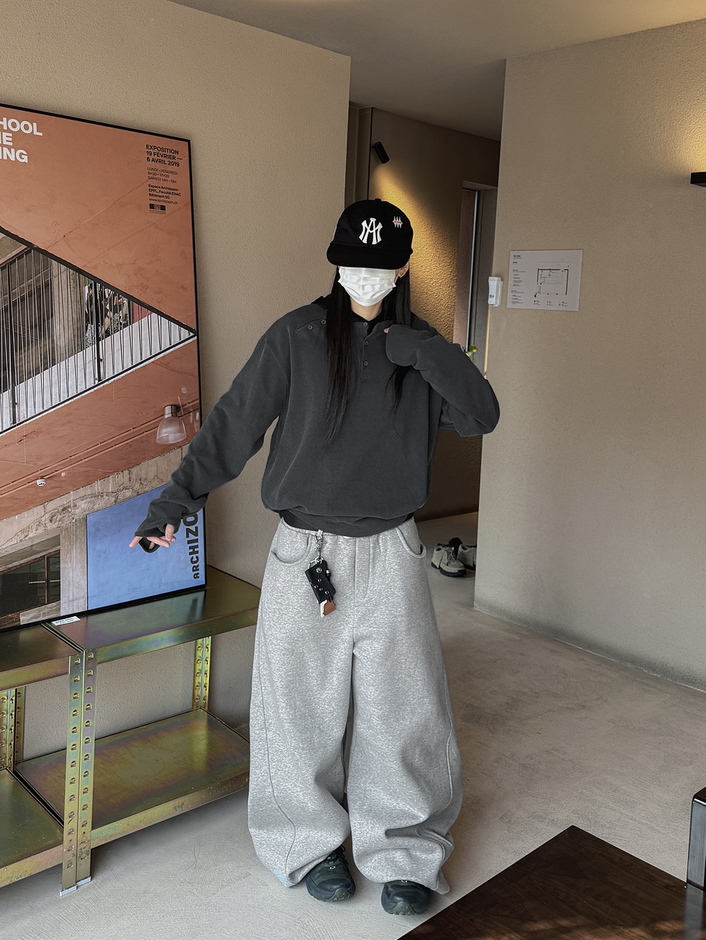 Oakley Light Breathe Triple Black, Aftermath Atm Logo Ball Cap Black 착용 스타일 - 3