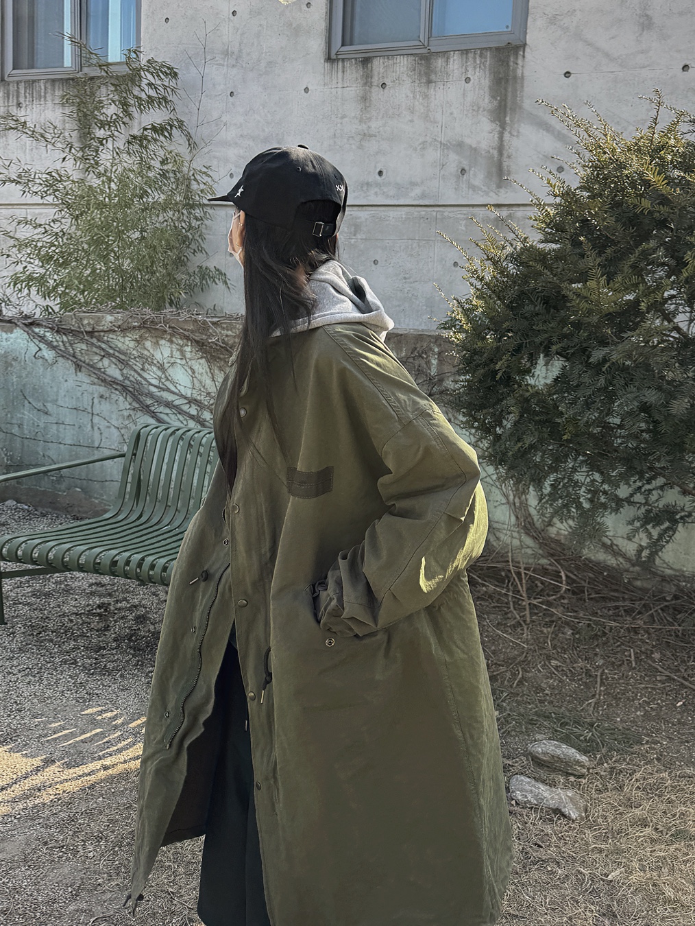 Aoiro 6-Panel Bone A/N Cap Black 착용 스타일 - 1