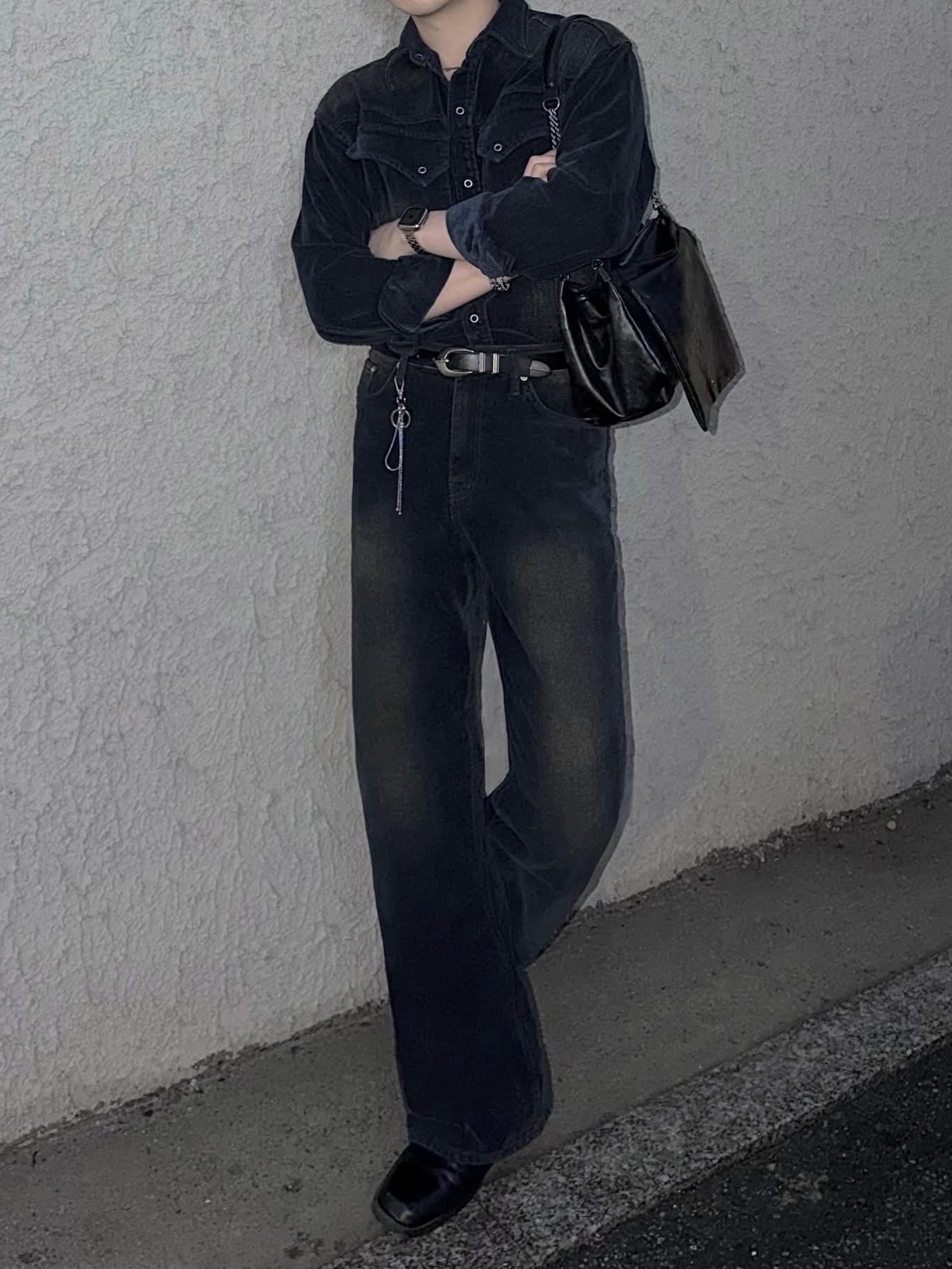 Diesel Dx1550040 Stainless Steel Chain Bracelet Silver, Zara Rock Style Flap Shoulder Bag Black 착용 스타일 - 8