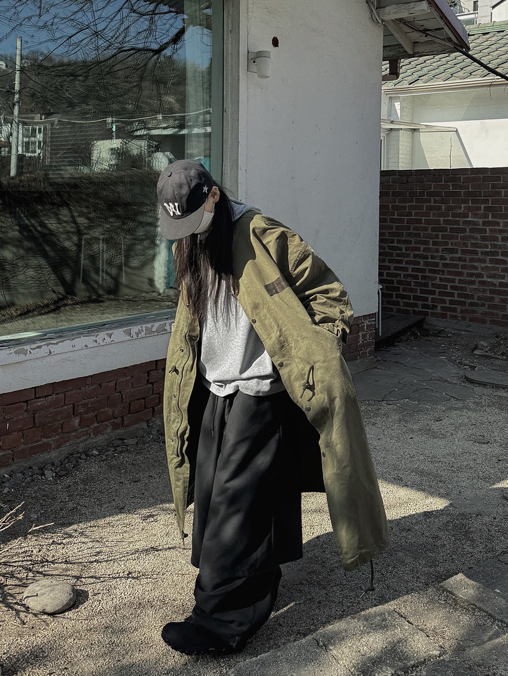 Aoiro 6-Panel Bone A/N Cap Black 착용 스타일 - 5