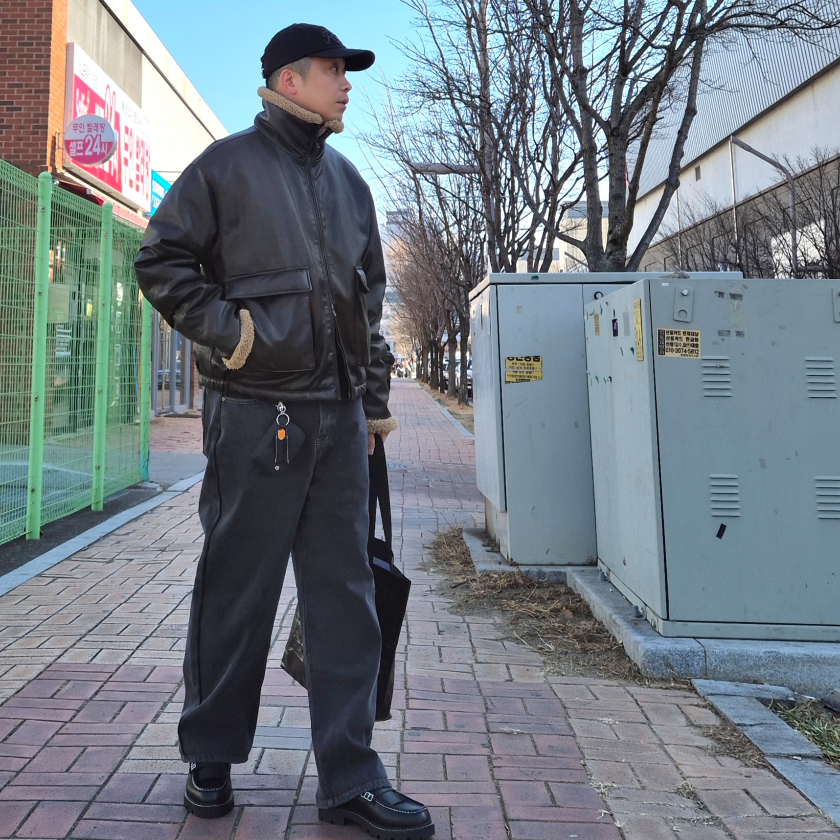 Millo Archive Cade Leather Wallet Leather Black, [15%적립] Polo Ralph Lauren Herringbone Ball Cap Black - 25SS 착용 스타일 - 3