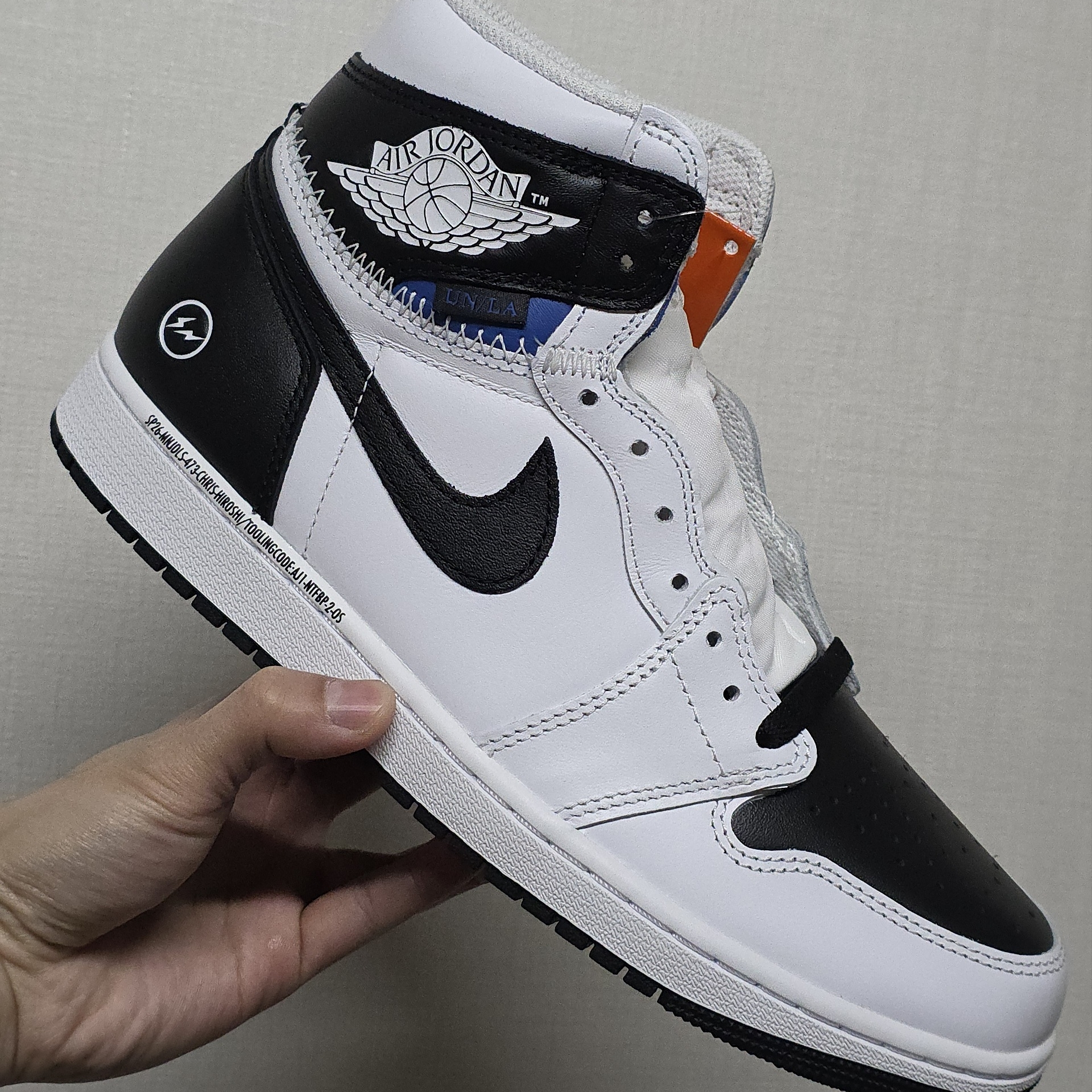 Jordan 1 x Fragment x Union LA High OG SP White Black 착용 스타일