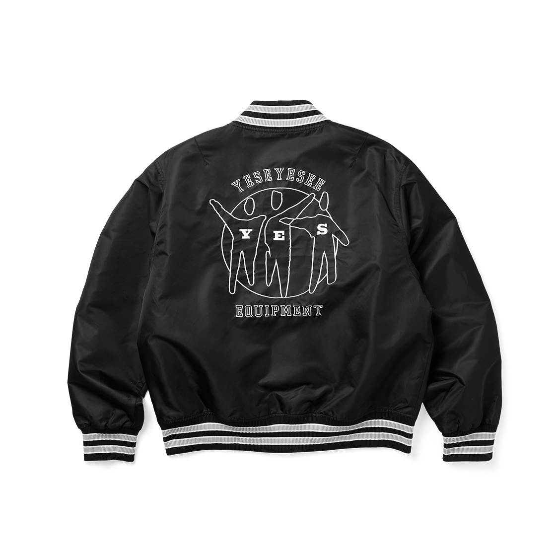 [더블적립] 예스아이씨 예스 팀 스타디움 재킷 블랙([더블적립] YESEYESEE Y.E.S Team Stadium Jacket Black)