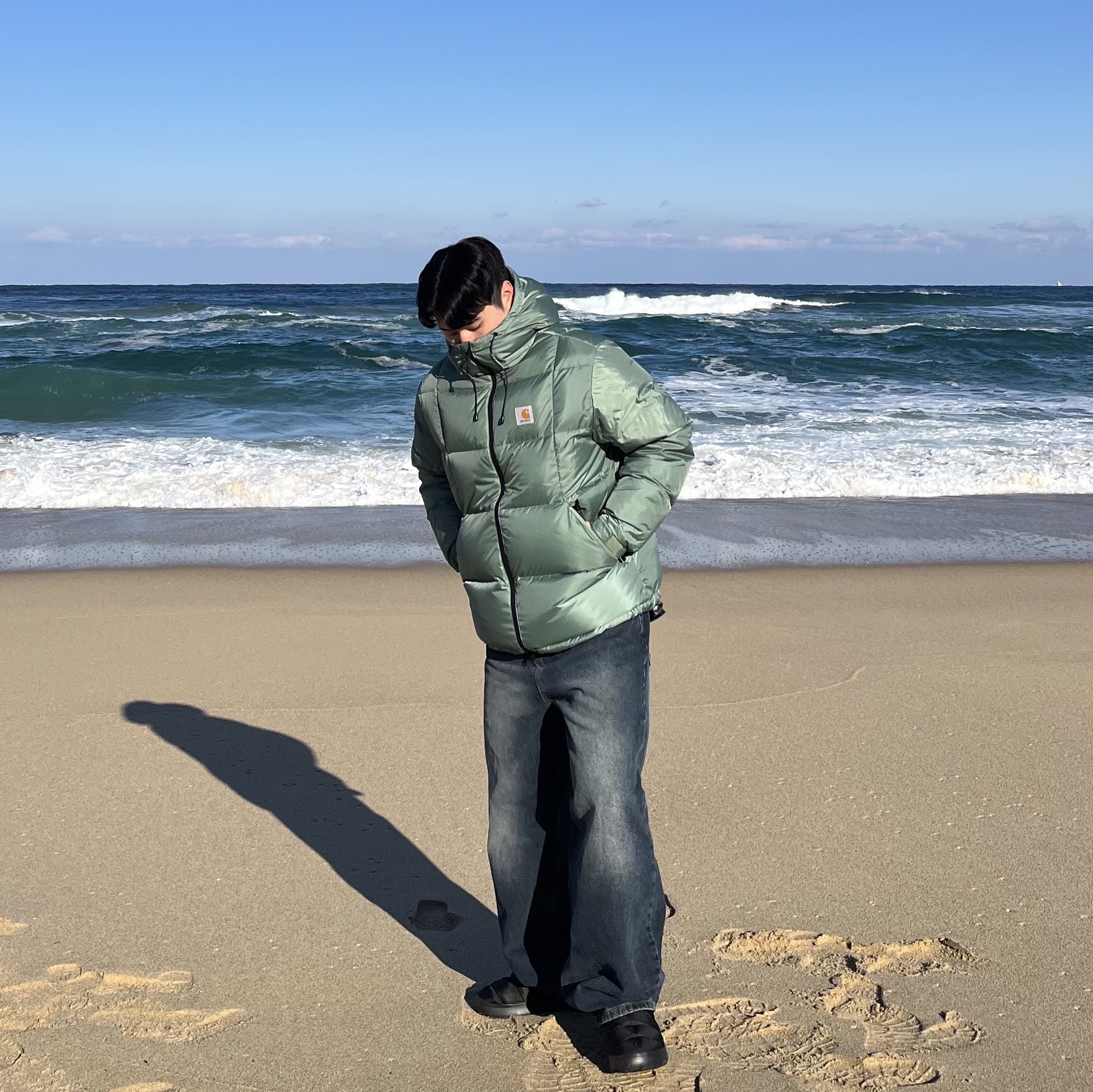Carhartt WIP Aspen Jacket Alpha Green 착용 스타일 - 3