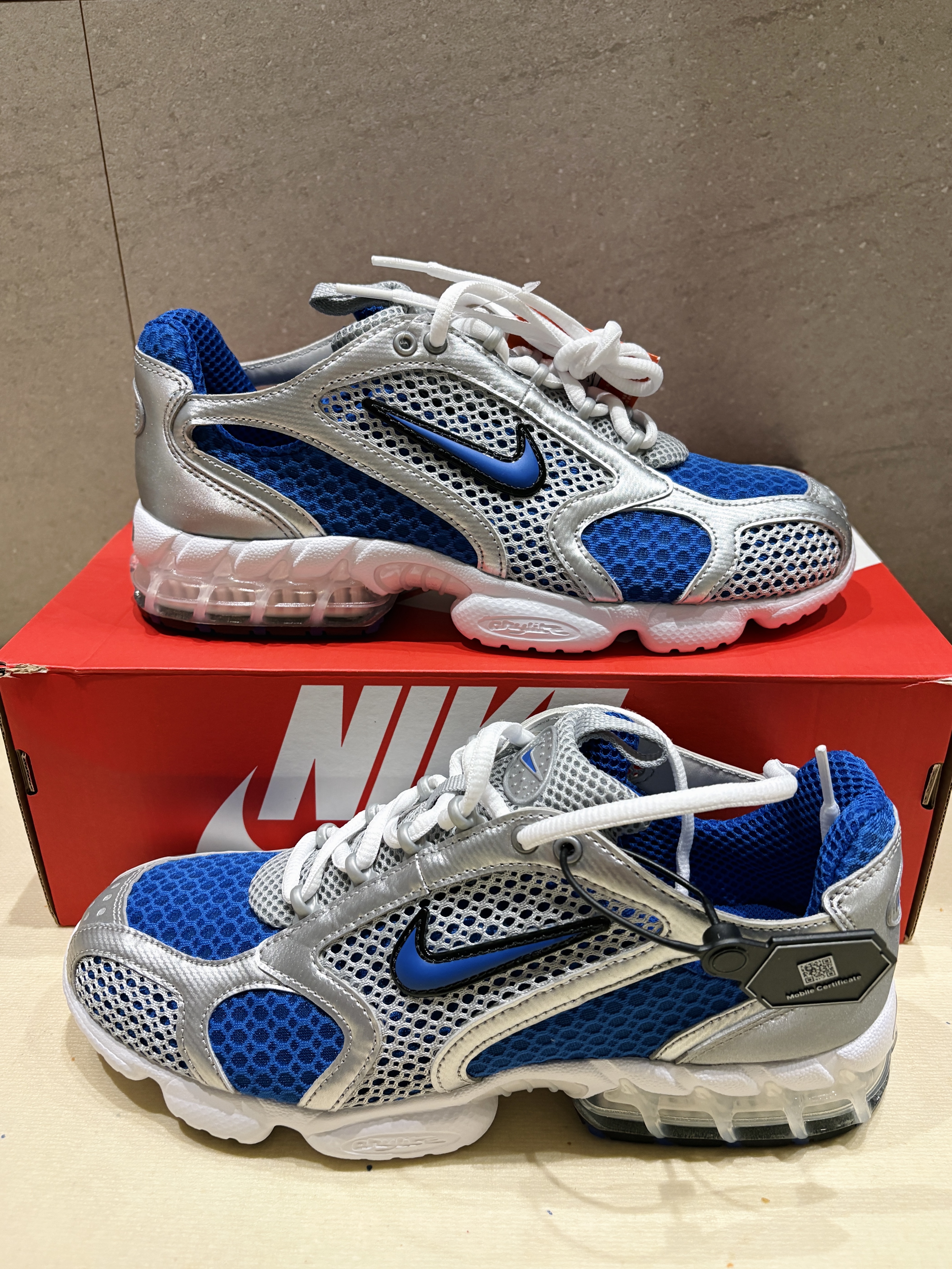 Nike Air Zoom Spiridon Cage 2 Varsity Royal 착용 스타일 - 1