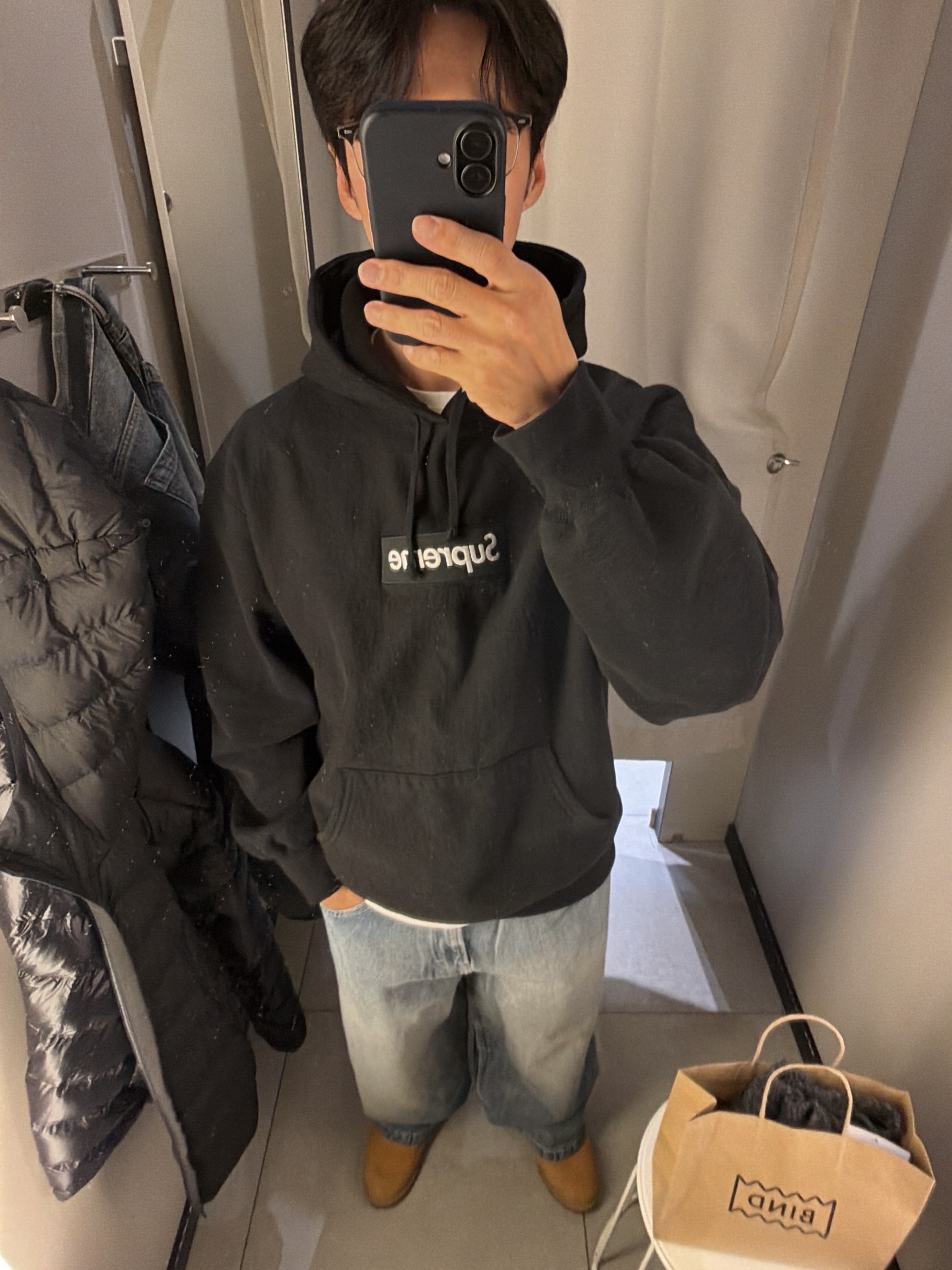 Supreme Box Logo Hooded Sweatshirt Black - 23FW, Timberland Premium 6 inch Waterproof Boot Wheat Nubuck - Wide 착용 스타일