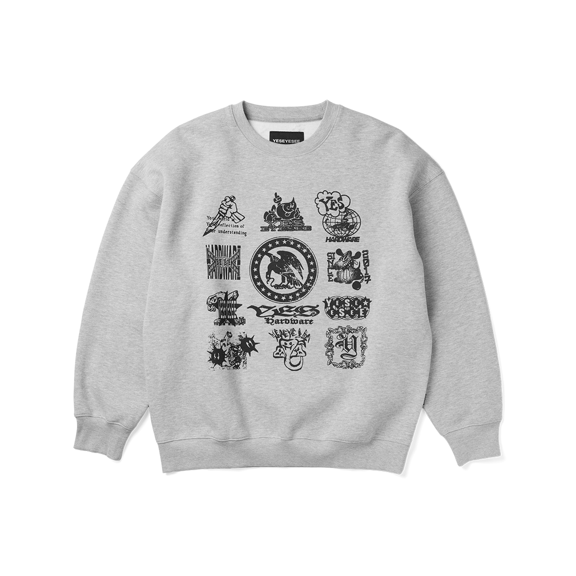 [더블적립] 예스아이씨 예스 컴바인 스웨트셔츠 그레이